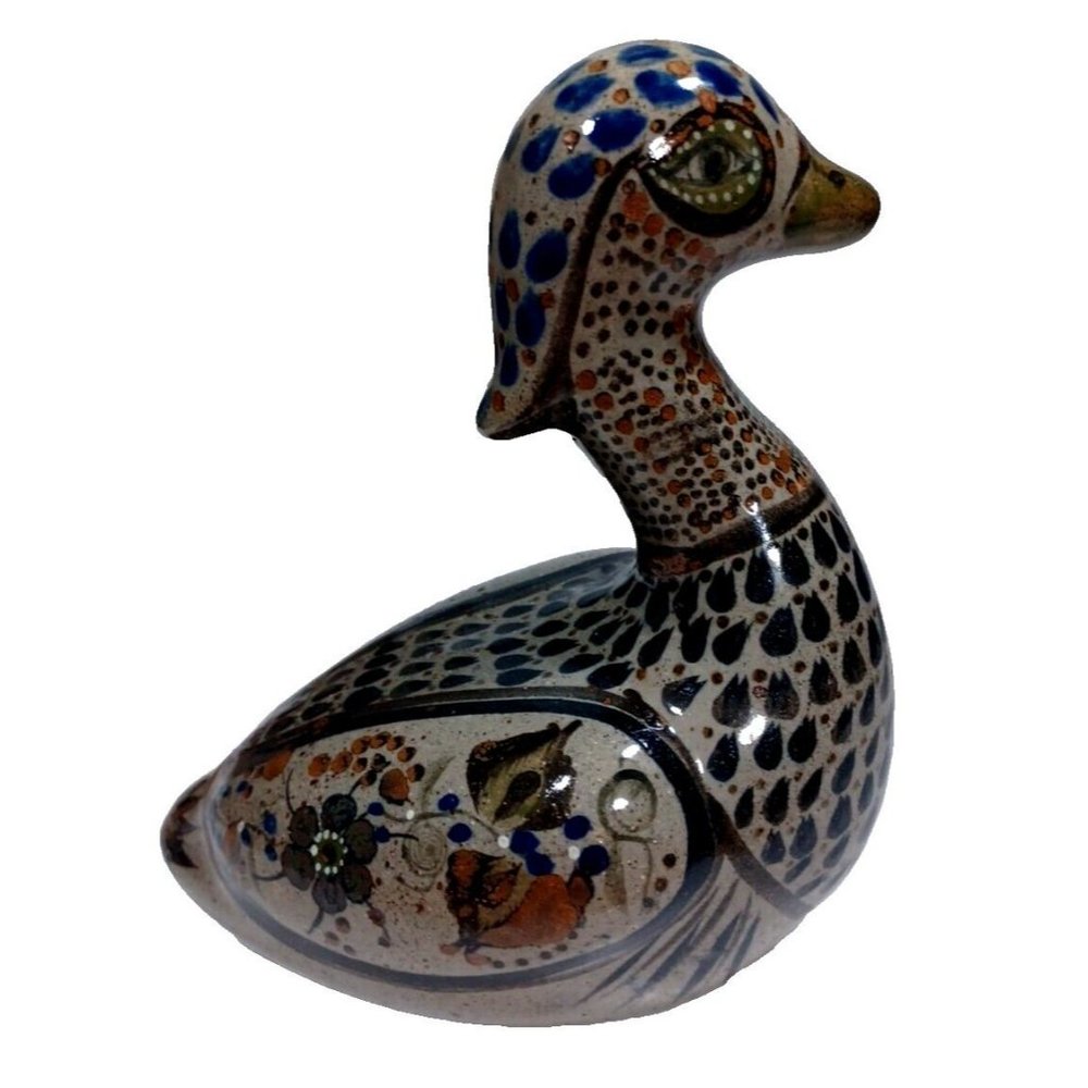 Unique Exquisite  Tonala Mexico Duck Figurine, 7.75" Long, 8.5" High Vintage - Picture 4 of 15